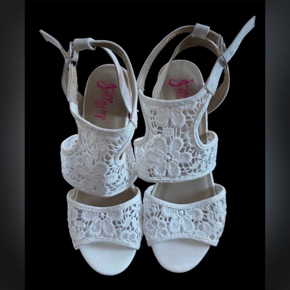 Jellypop Lisbon Lace Wedge Sandals​​
